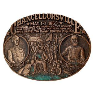 Battle of Chancellorsville Belt Buckle Stonewall Jackson 1983 Commemorative 1983